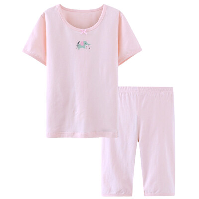 

KIDS MAM & DAD) children's underwear set baby little girl home service girls pajamas pajamas 86208 pink 110