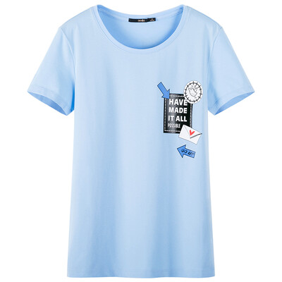 

Semir summer body rounded round neck round straight necklace girls shirt T-shirt 19037000206 bleached L