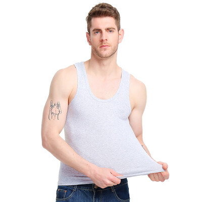 

Bosideng Men&39s Vest 1 piece Men&39s Sports Cotton Vest Stretch Slim Sleeveless Men&39s Bottom Shirt Gray -XXXL