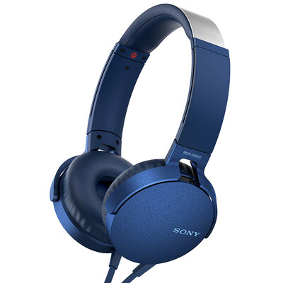 

Sony (SONY) MDR-XB550AP басовая стереогарнитура гарнитура синяя