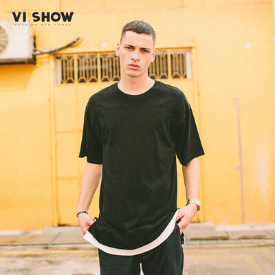 

Village Roadshow viishow случайные короткими рукавами футболки мужчин оставить двух мужчин с коротким черный и белый T прилива ударил цвет черный S TD13531721