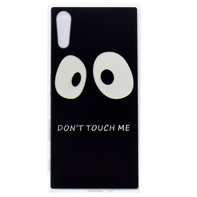 

Do not touch me Pattern Soft Thin TPU Rubber Silicone Gel Case Cover for Sony Xperia XZ