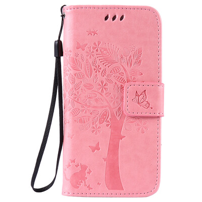 

Pink Tree Design PU кожа флип крышку кошелек карты держатель чехол для IPHONE 6