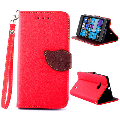 

Red Design PU Leather Flip Cover Wallet Card Holder Case for Nokia Lumia 730