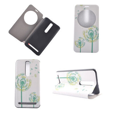 

Green Dandelion Design PU Leather Flip Cover Wallet Card Holder Case for Asus Zenfone 2 ZE551ML