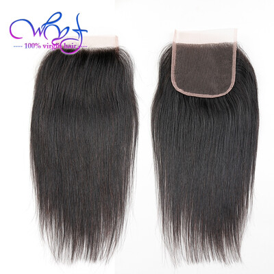 

WYF 7A Brazilian Straight Lace Closure 4x4 8A Soft And Silky Brazilian Virgin Hair Closure 100% Human Hair Closure Free Shipping