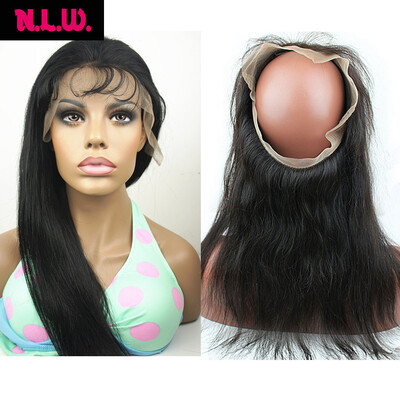 

360Lace frontal With 3 pcs weft hair bundles.22x4x2 Brazilian Virgin human Silky Straight Hair 360 lace frontal with hair bundle