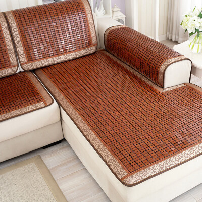 

Green reed mahjong sand mat sofa cushion cushion summer mat mattress bamboo mat color 50 * 50cm 1 piece installed