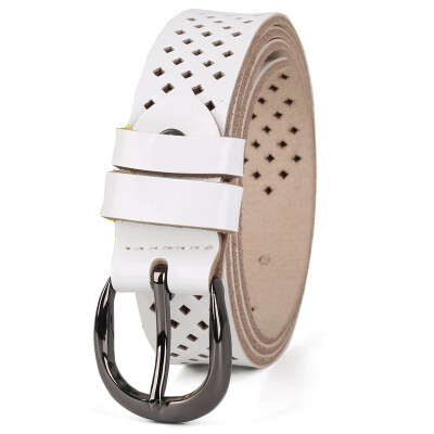 

Close lily LovingLilies ladies belt trendy rhombus-shaped hollow leather buckle female belt belt lace belt 12545 white