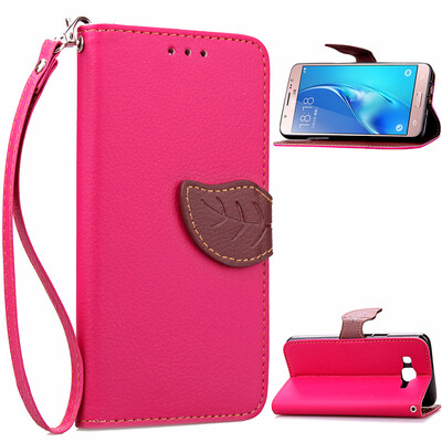 

Pink Design PU Leather Flip Cover Wallet Card Holder Case for Samsung Galaxy J52016J5108
