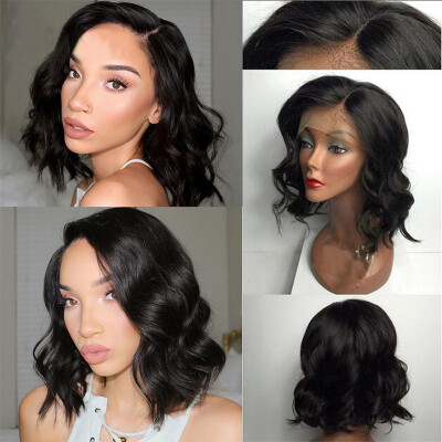 

Short Human Hair Bob Wigs 130 Density Lace Front Human Hair Wigs For Black Women Brazilian Wavy Full lace Wigs