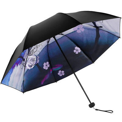 

Небо зонтик (UPF50 +) винил Перенести три складной зонтик зонтик 31821E фиг оранжевый