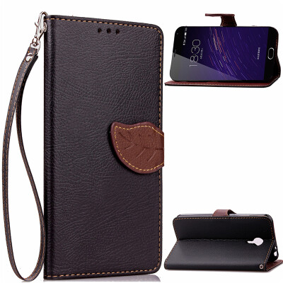 

Black Design PU Leather Flip Cover Wallet Card Holder Case for MEIZU Note 2