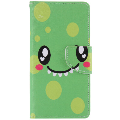 

Green Smile Design PU Leather Flip Cover Wallet Card Holder Case for SONY M2