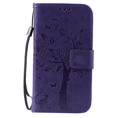 

Purple Tree Design PU кожа флип крышку кошелек карты держатель чехол для SAMSUNG J2