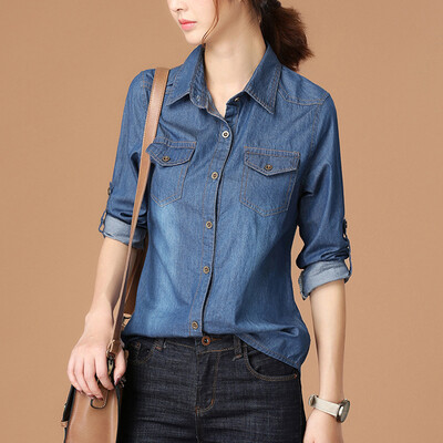 

City Plus CITYPLUS Arts & Crafts Slim Long Sleeve Shirt Bunny Shirt CWCC173360 Deep Blue