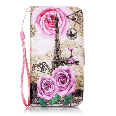 

Flower Tower Design PU Leather Flip Cover Wallet Card Holder Case for Google Pixel