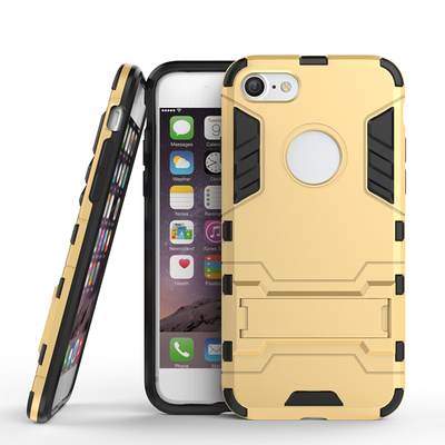 

Золотой Slim Robot Armor Kickstand Ударопрочный жесткий корпус из прочной резины для IPHONE 7