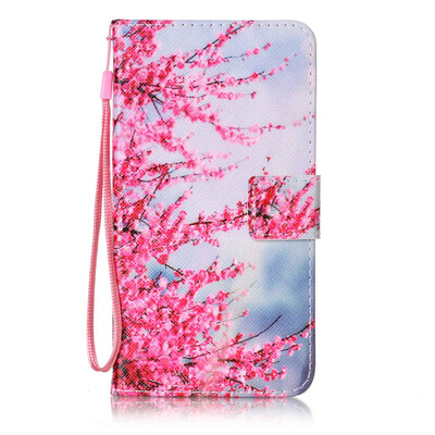 

Plum Blossom Design PU Leather Flip Cover Wallet Card Holder Case for Wiko Fever 4G