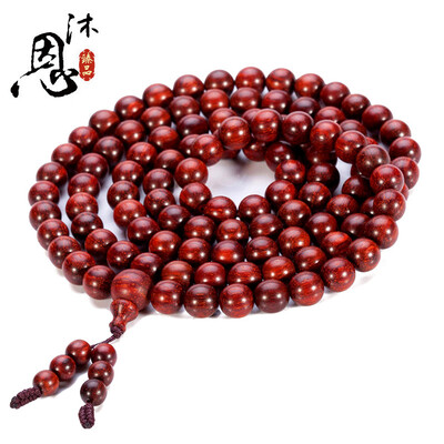 

Mu Nian lobular red sandalwood hand string of high density with Venus 108 * 6mm SC19850