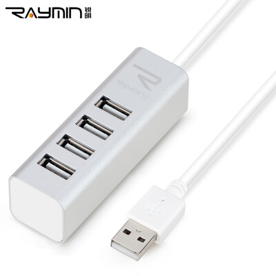 

Rui Ming HB2001 USB-сплиттер перетащить четыре 2.0 высокоскоростного расширения HUB концентратор 0.8m серебристый