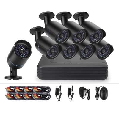 

Cotier New 1080P 8CH Security System 8channel Mini AHD DVR 5in1 2MP Outdoor Bullet CCTV Analog Camera Kit