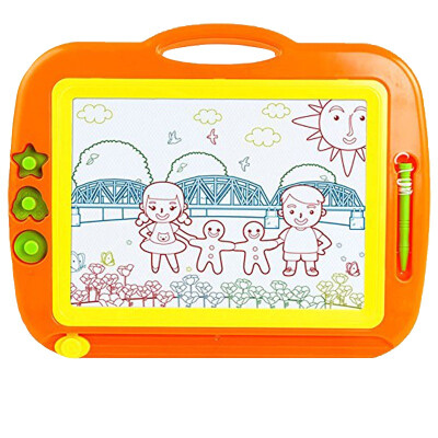 

【 early education】 Qi fun 936A color magnetic drawing board oversized children's writing board baby graffiti painting board Meng Department of cartoon drawing board fruit wizard painting tools