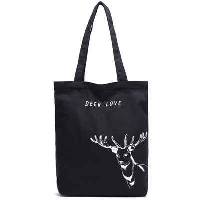

DEER LOVE Women&39s Shoulder Bag Cotton Shop School Wind Bag Bag LE107 Vertical Black Pavé Bag
