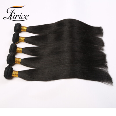 

Furice brazilian virgin hair weave extension 3pcs 14 16 18 inch Straight human hair bundle 100g/pc with 1pc Hair Closure