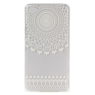 

White Flower Pattern Soft Thin TPU Rubber Silicone Gel Case Cover for Lenovo S60