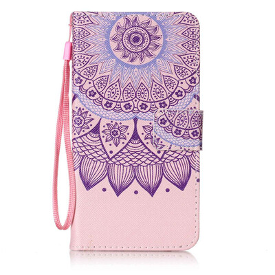 

Purple Sunflower Design PU Leather Flip Cover Wallet Card Holder Case for Wiko Fever 4G