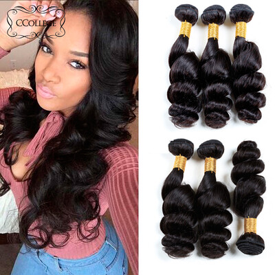 

Tissage Malaysian Loose Wave CCollege Hair Products Malaysian Virgin Hair Loose Wave 3Pcs/Lot Malaysian Human Hair Extensions
