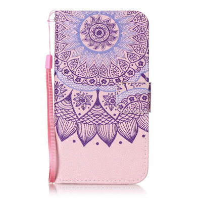 

Purple Sunflower Design PU Leather Flip Cover Wallet Card Holder Case for Huawei Y5 II