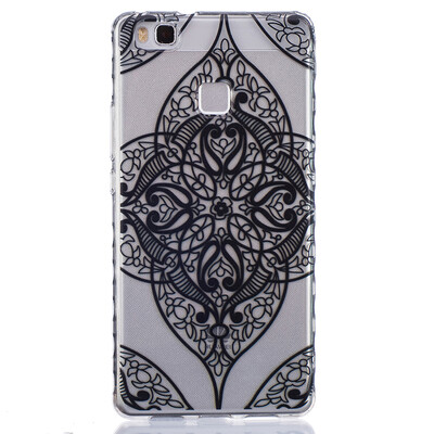 

Black love Pattern Soft Thin TPU Rubber Silicone Gel Case Cover for HUAWEI P9 Lite