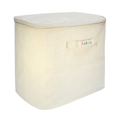 

Jingdong supermarket] wild wild kapok linen storage box with a cover 28L