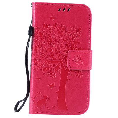 

Rose Tree Design Кожа PU откидной крышки Кошелек Карты Держатель чехол для SAMSUNG J2