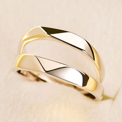 

Jane DAY JIANDAN S925 Silver Couple Ring Open to Ridge One Price Sink Cube