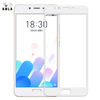 

KOLA Meizu Blue 09 tempered film full screen cover mobile phone protective film for the charm of blue E2 white