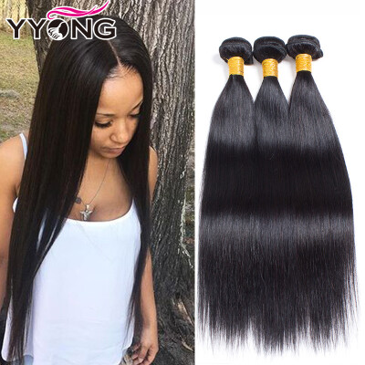 

2017 Virgin Hair YYONG Hair Product Brazilian Virgin Hair Straight 3 Pcs Lot Weave Bundles Unprocessed Human Hair Free Shipping