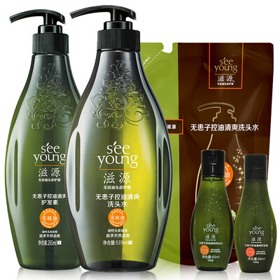 

Ziyue (SEEYUONG) Safflower Control Oil Refreshing Wash & Sheath (Шампунь 265 мл + Уход за волосами 265ml + Шампунь 60 мл + Уход за волосами 60 мл)