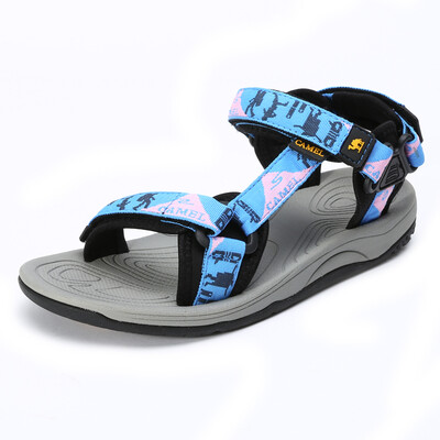 

Camel (CAMEL) outdoor couple models beach shoes men and women anti-skid magic sticks comfortable sandals female A72162609 sky blue 36