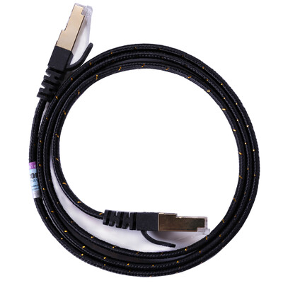 

AMPCOM AMCOM AMCAT7BK1810 seven kinds of 10 Gigabit flat network cable copper CAT7 network jumper gold-plated shielded computer router connection cable black 10 meters