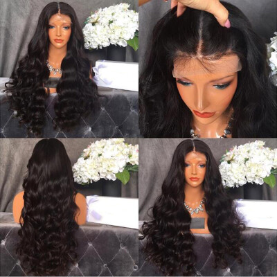 

Brazilian Virgin Human Hair Body Wave 180 Lace Front Human Hair Wigs Baby Hair Glueless Full Lace Human Hair Wig For Black Women