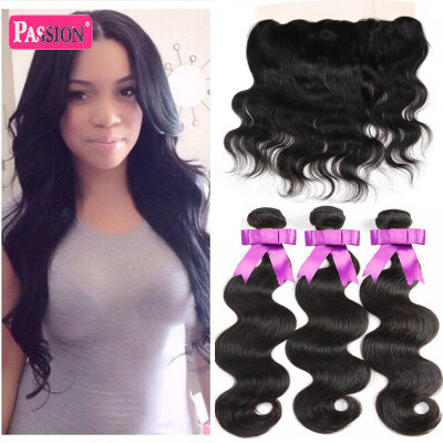 

13X4 Ear To Ear Lace Frontal With Bundles Peruvian Body Wave 3 Bundles With Lace Frontal tissage bresilienne avec closure