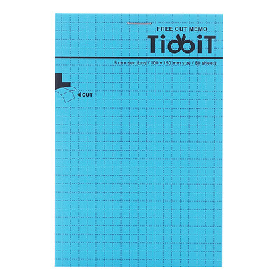 

KOKUYO ME-F32B free torn paper A6 80 5mm square blue