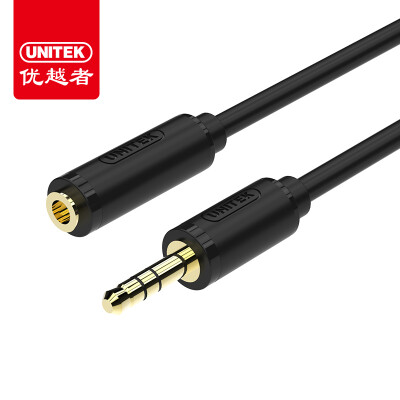 

(UNITEK) Y-C934BK DC3.5mm male to female stereo headphone extension cord audio extension line mobile phone tablet computer car cable 2 meters black