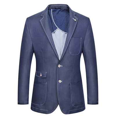 

SHENGUI / Shen Gui Men 's casual Korean version of the small suit blue 185 /  HLXZ023