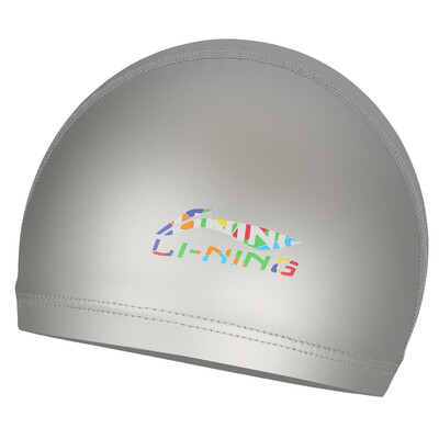 

Li Ning LI-NING swimming cap male&female PU coated swimming cap comfortable color trademark 874 silver gray