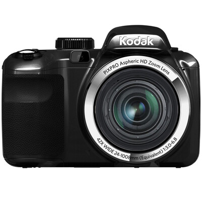 

Kodak AZ422 telephoto digital camera black 2016 million pixel CCD sensor 3-inch screen 42x optical zoom 24mm wide-angle high-definition camera