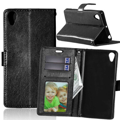 

Black Style Classic Flip Cover with Stand Function and Credit Card Slot for Sony Xperia X Performance